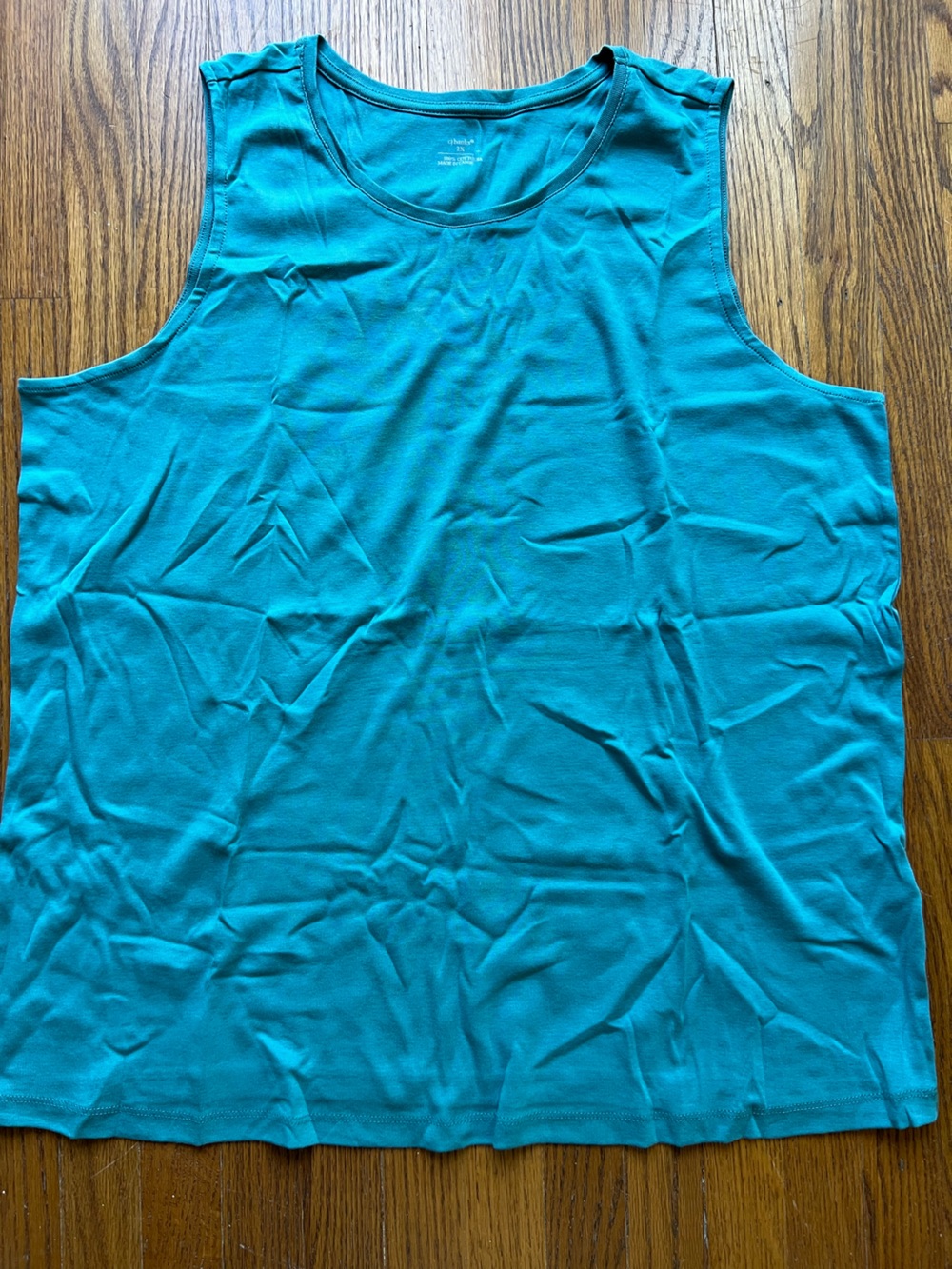 CJ Banks Teal Sleeveless Tank Top